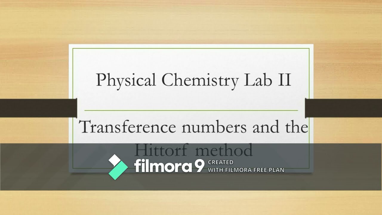 Transference numbers and the Hittorf method- Physical lab 2