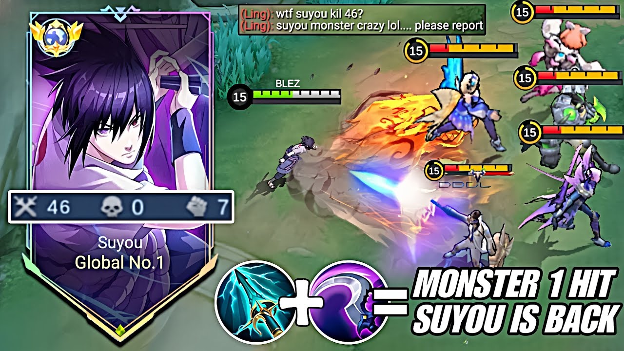 46 KILLS!! 🤩 SUPREME SUYOU DAMAGE ONESHOT BUILD IN HIGH RANK!! (SUYOU MONSTER IS BACK!!) - MLBB
