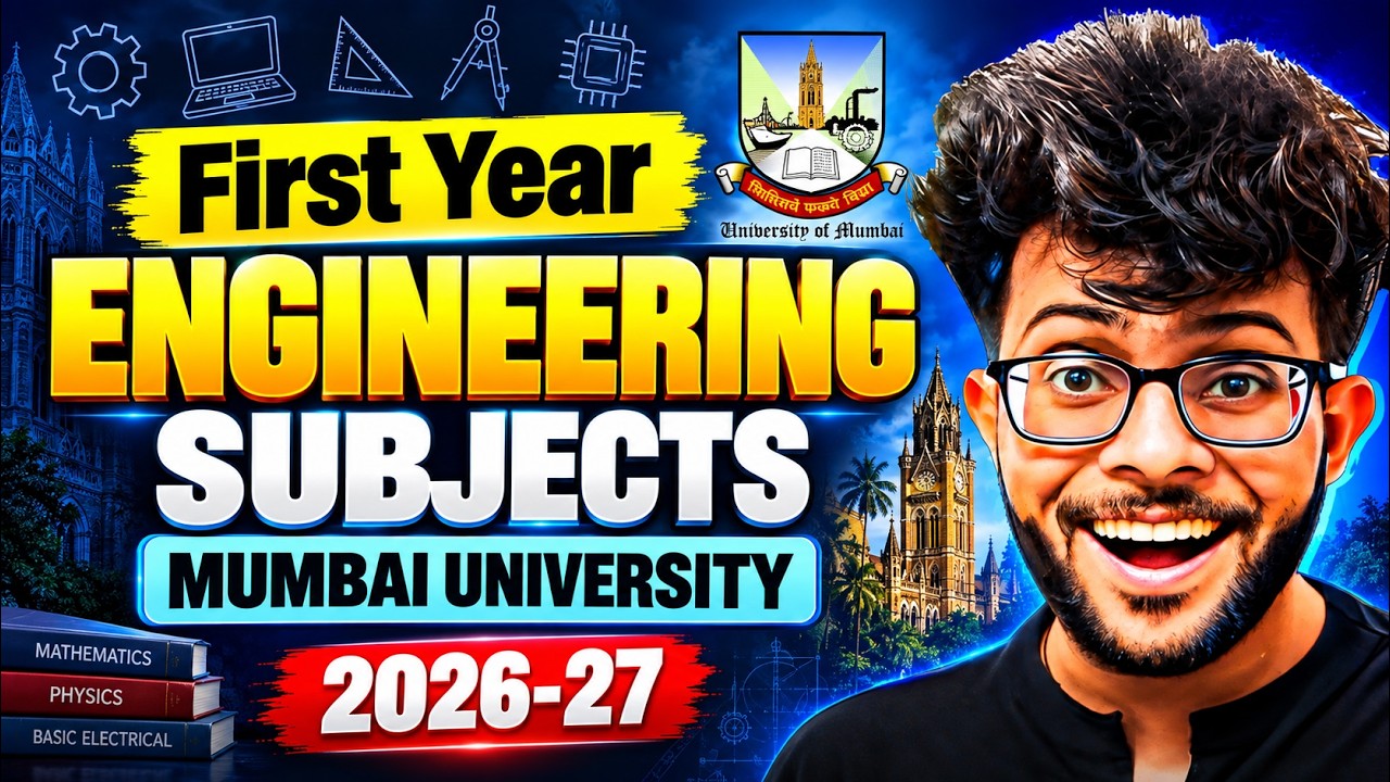 First Year Engineering Subjects in Mumbai University 2026 | First Year Syllabus | Sumer Sir 📚 🔥