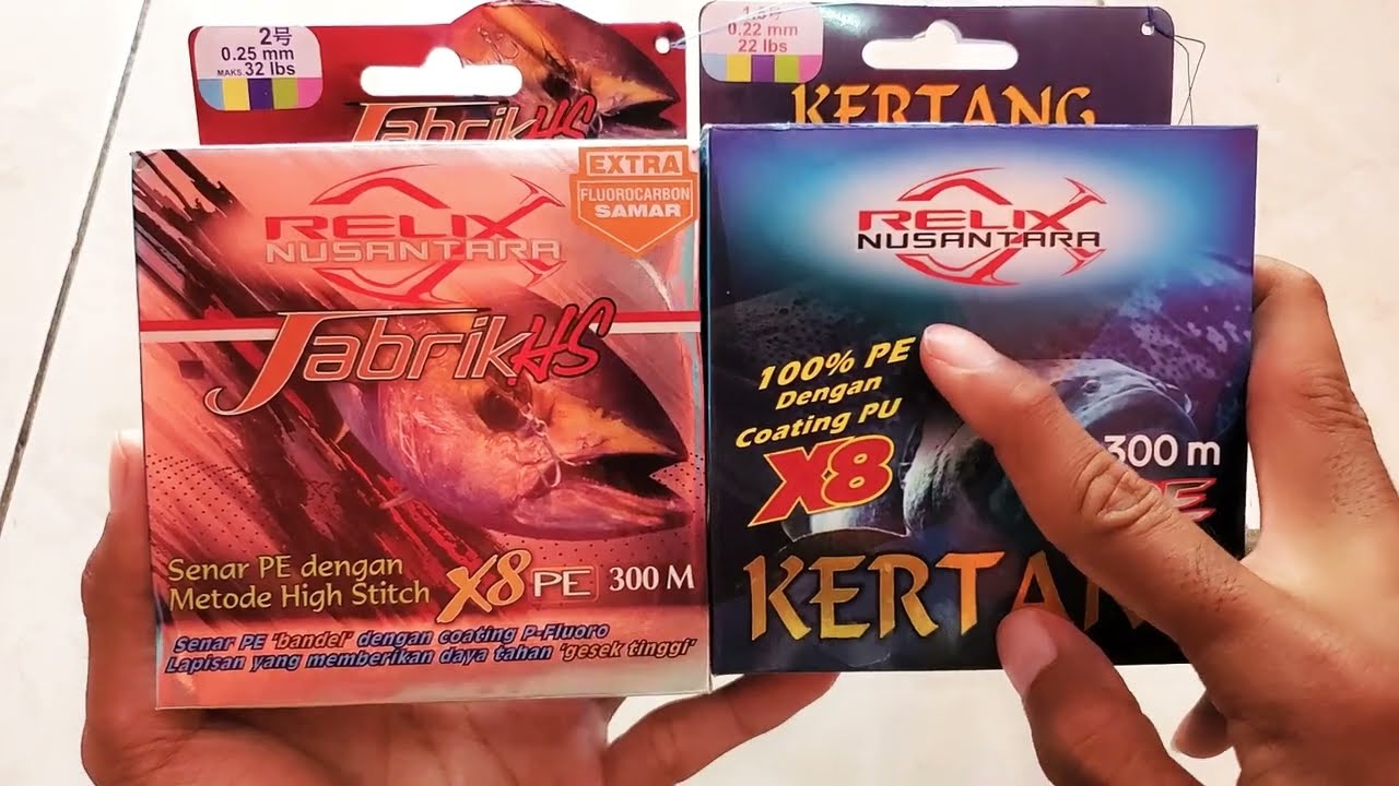 Review perbandingan senar Pe Fluoro Jabrik HS dan Kertang Coating Pu | Rekomendasi Para Pemancing