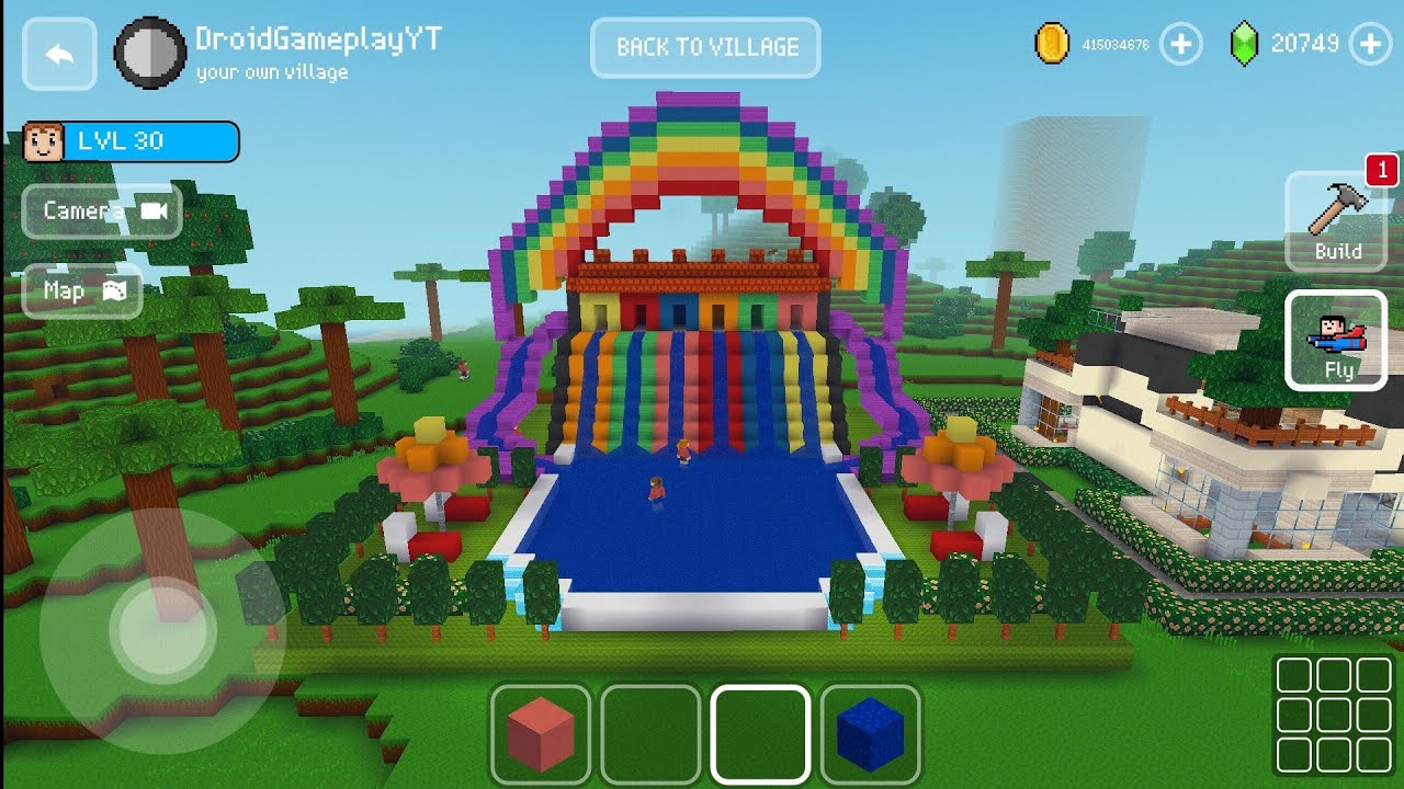 Water Slide Park - Block Craft 3d: Building Simulator Games for Free