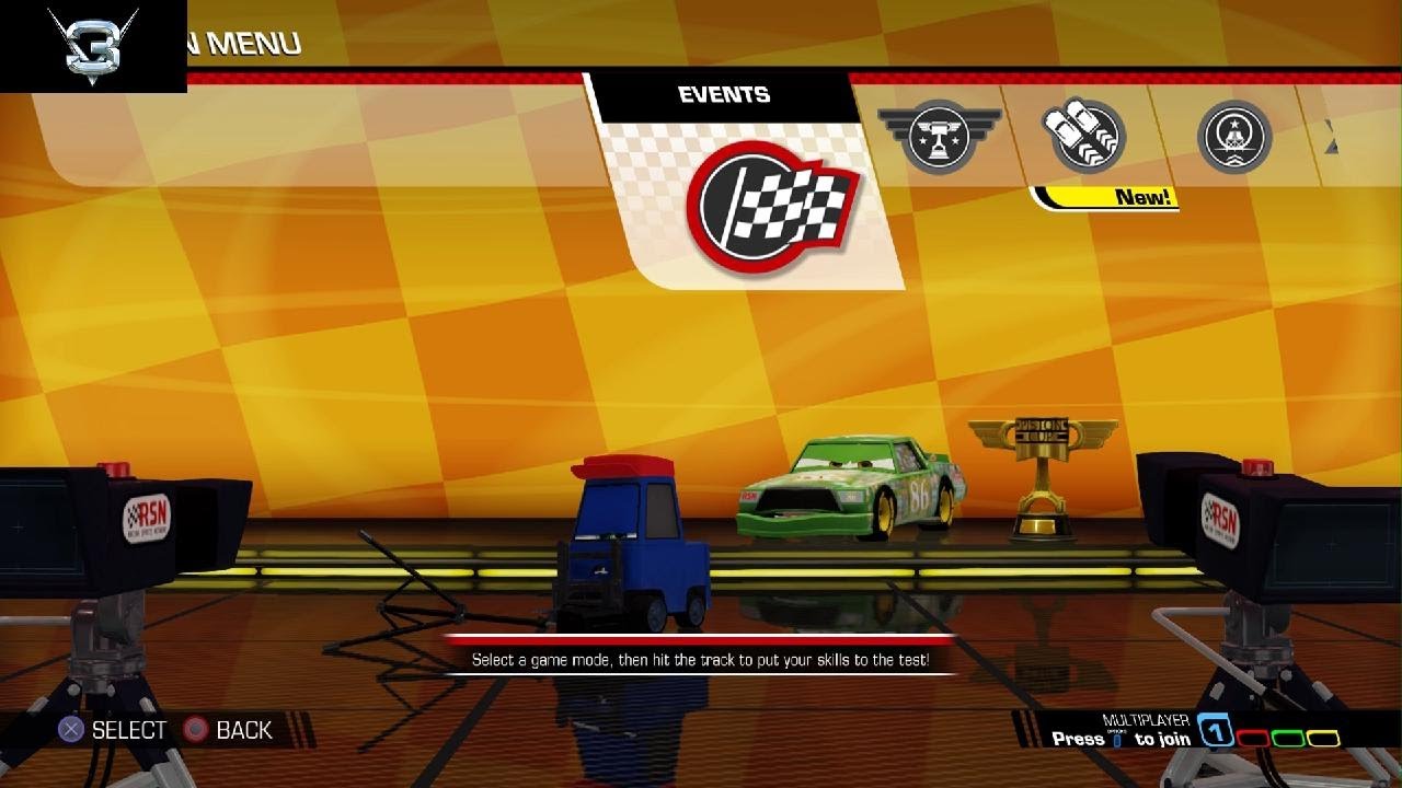 Cars 3: Driven to Win Menu