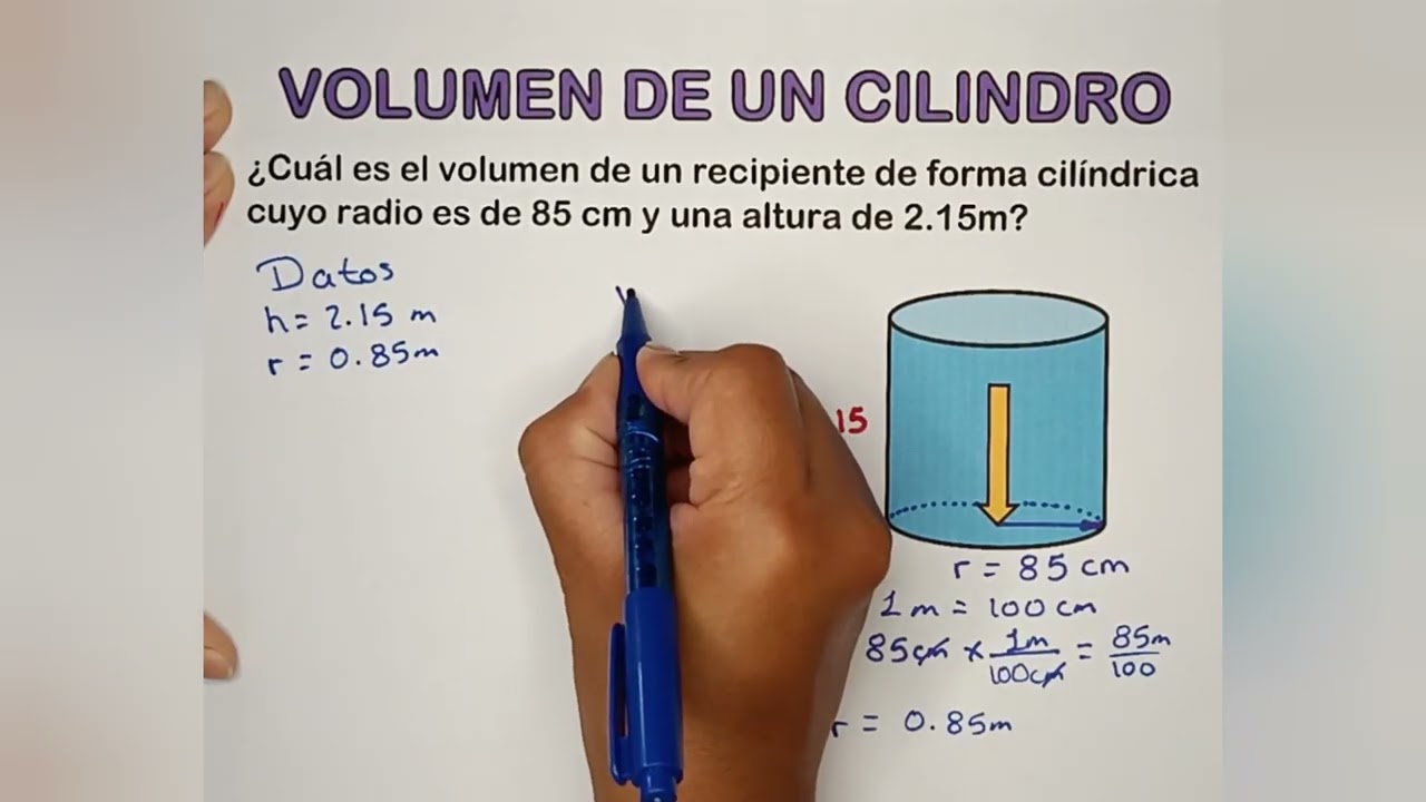 Volumen de un cilindro