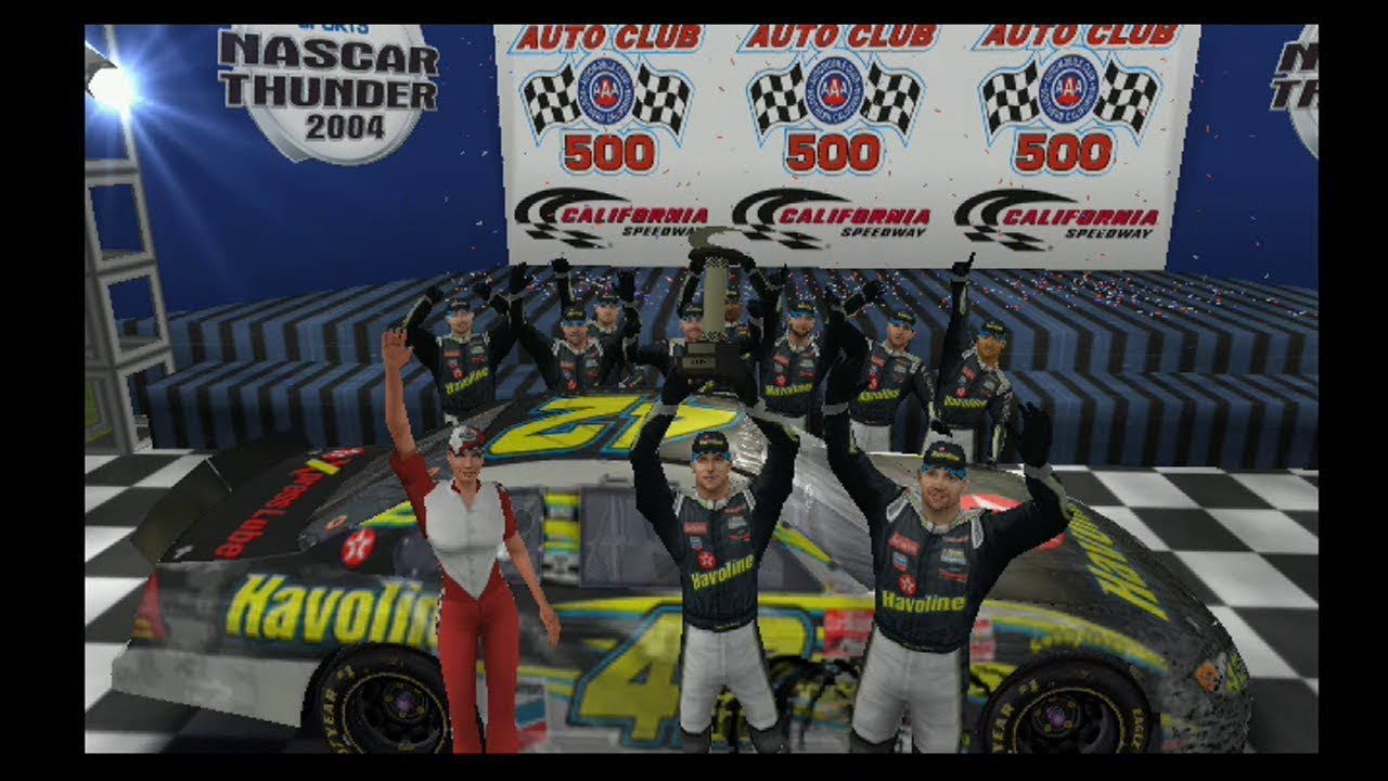 NASCAR Thunder 2004-DODGE #42/CALIFORNIA SPEEDWAY/GAMEPLAY PS2