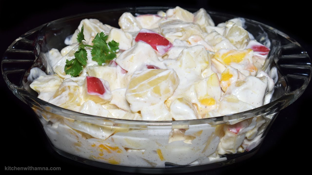 Creamy Fruit Salad - Special Fruit Salad Recipe by Kitchen With Amna - Special Ramadan Recipe