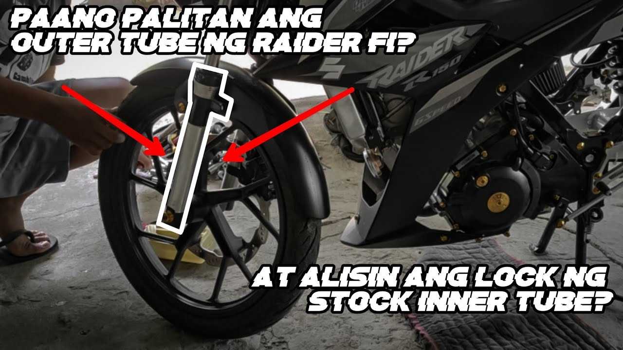 Raider 150 Fi Change outer tube, pano alisin yung lock sa stock inner tube? | Graham MOTO!
