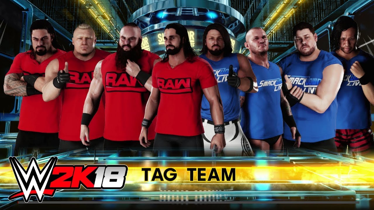 WWE 2K18: Smackdown Live Vs. RAW - Survivor Series Style 8 Man Elimination Tag