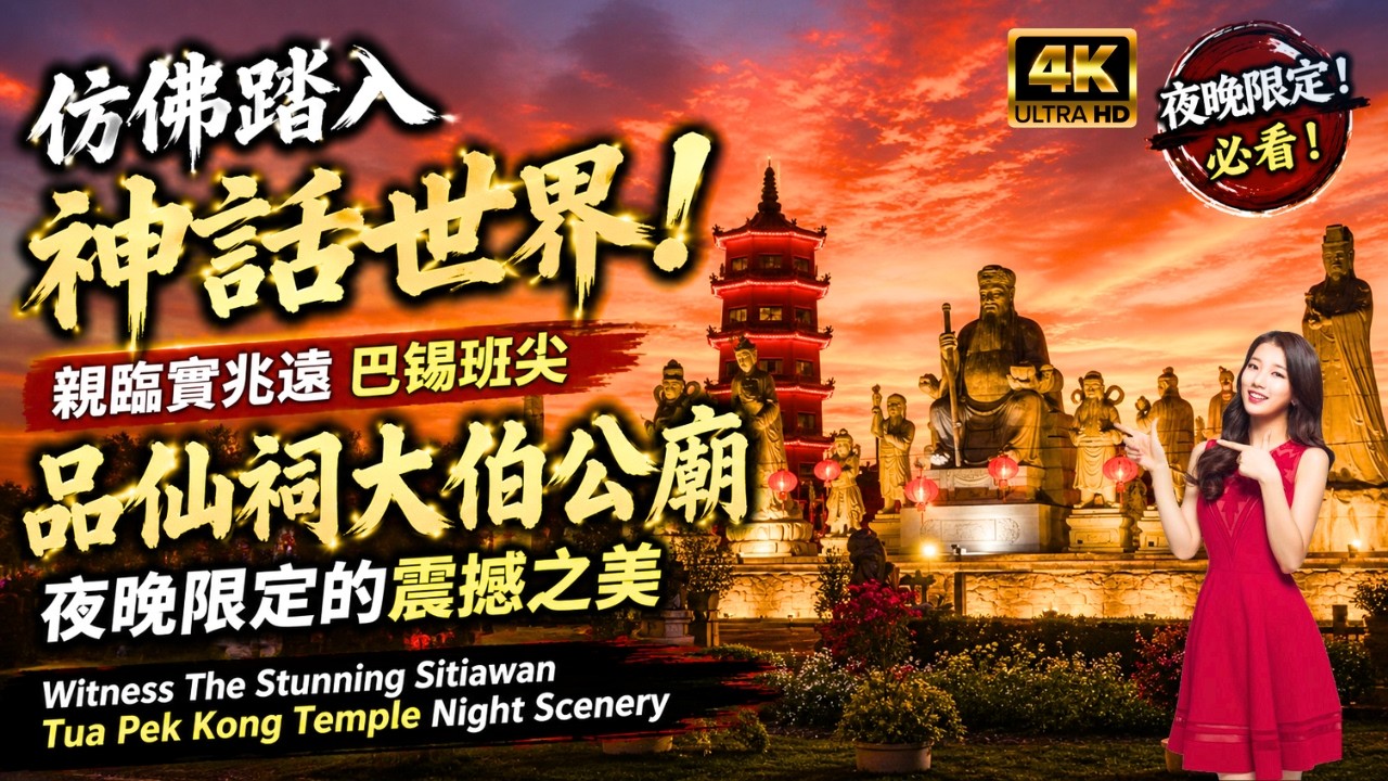 仿佛踏入神話世界! 親臨實兆遠巴錫班尖品仙祠大伯公庙夜晚限定的震撼之美 Witness The Stunning Sitiawan Tua Pek Kong Temple Night Scenery