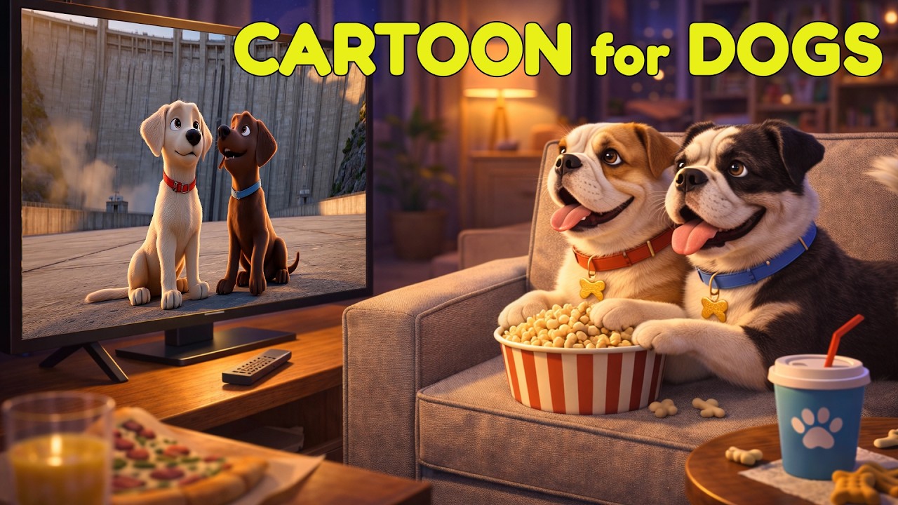 24 Hours of Cartoons for Dogs to Watch 🐶 Calming Music to Keep Energetic Dogs Happy