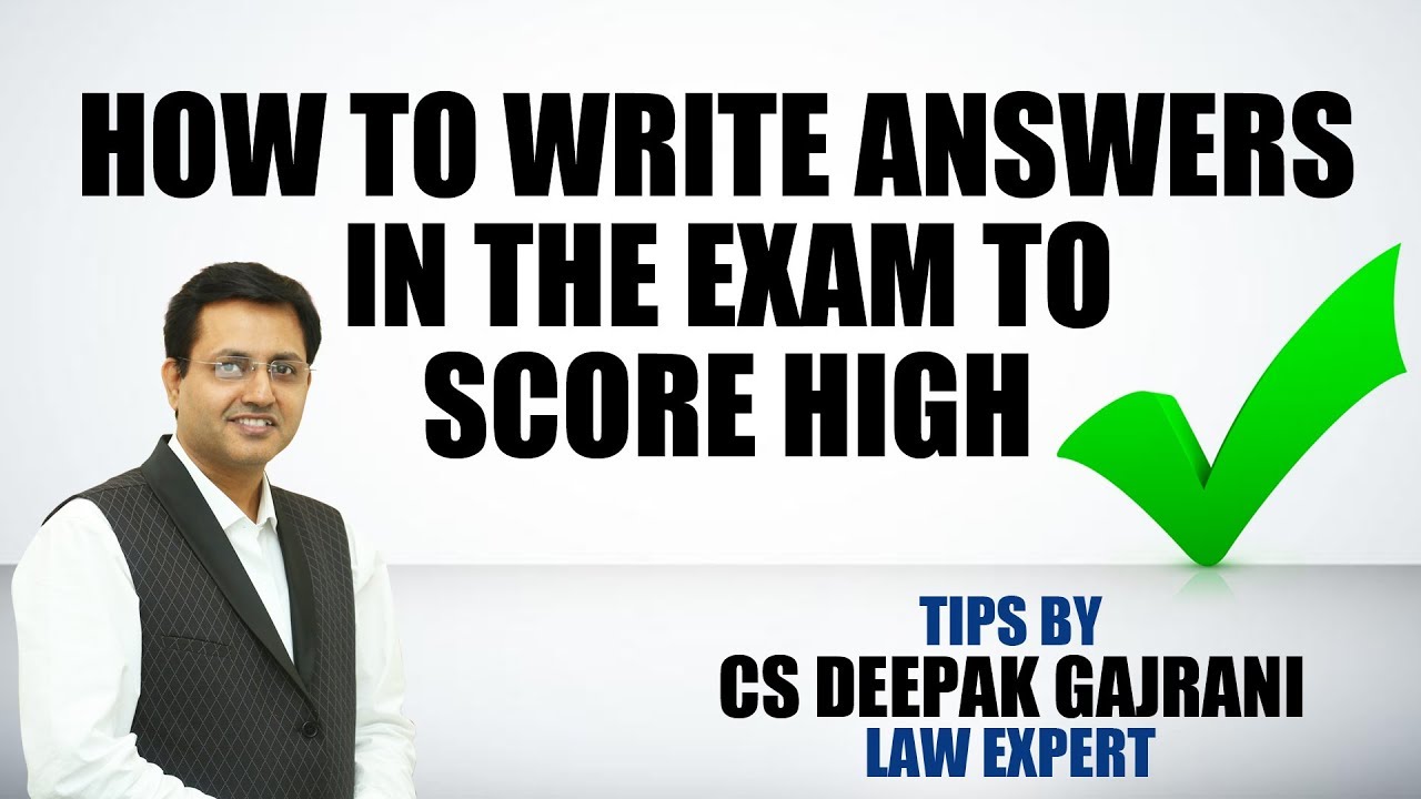 How to write SHORT NOTES ANS in Law Exams to Score High - CA / CS / CMA