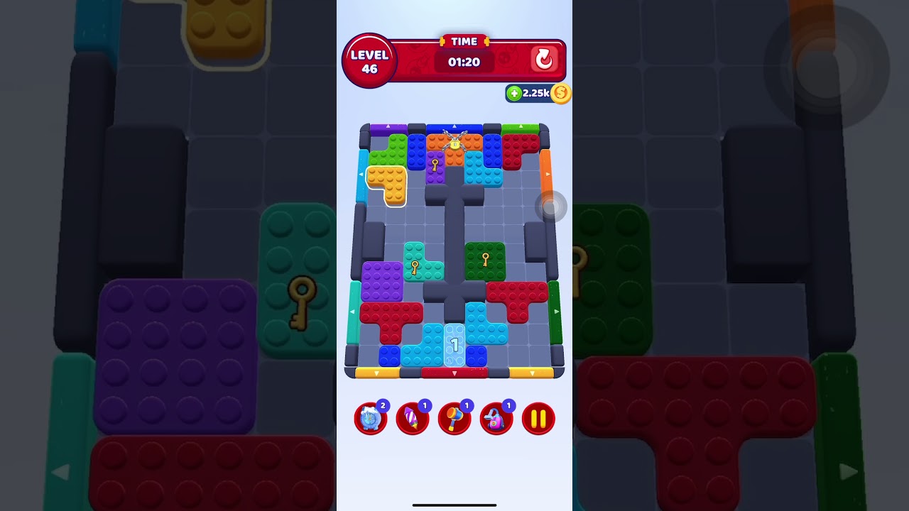 Color Block Jam: Level 46 - No Boosters Needed #games #gaming #gameplay #puzzle #level