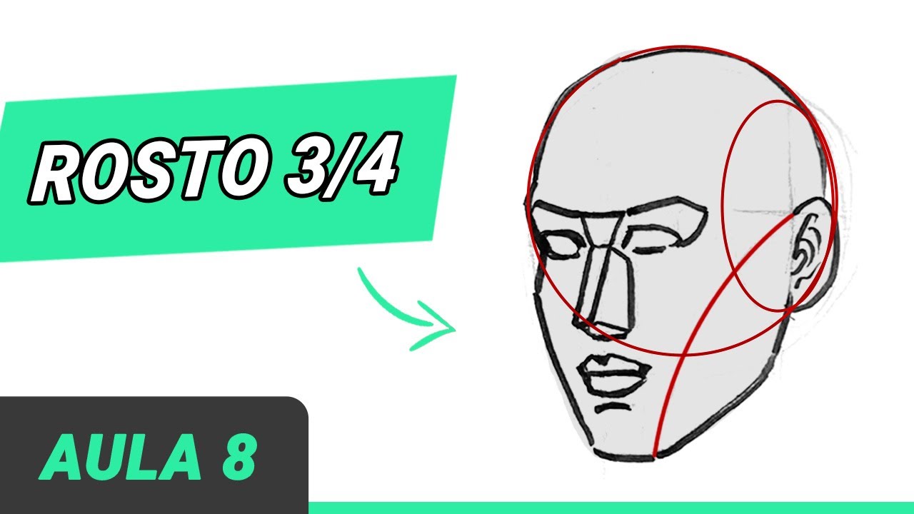 Como Desenhar Rostos #Aula 8 - Rosto 3/4 | Curso De Desenho Grátis 2023