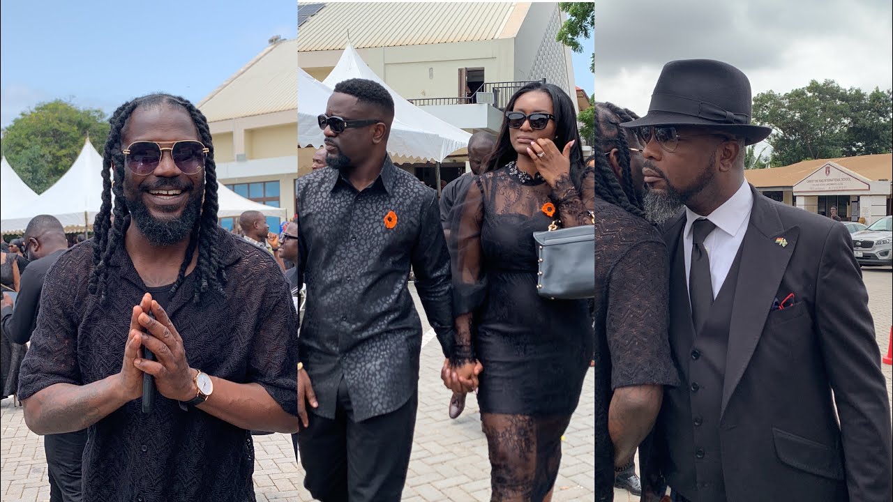 Sarkodie & wife , Samini, KOD,Togbe Afede arrival at lawyer Cinthia Quarcoo final funeral