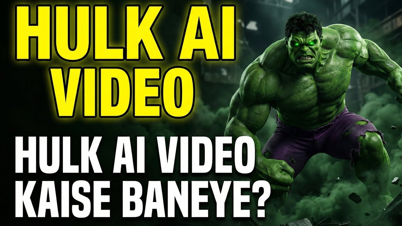 Hulk AI video kaise banaye 🤖💚 | Free AI tools se Hulk animation video | Image to video AI tutorial