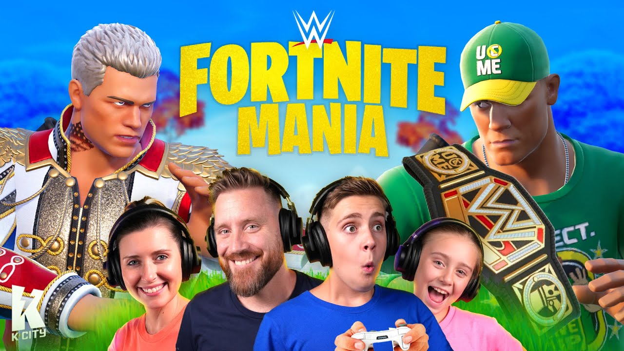 WrestleMania Rematch in FORTNITE x WWE (2v2 Family Battle)