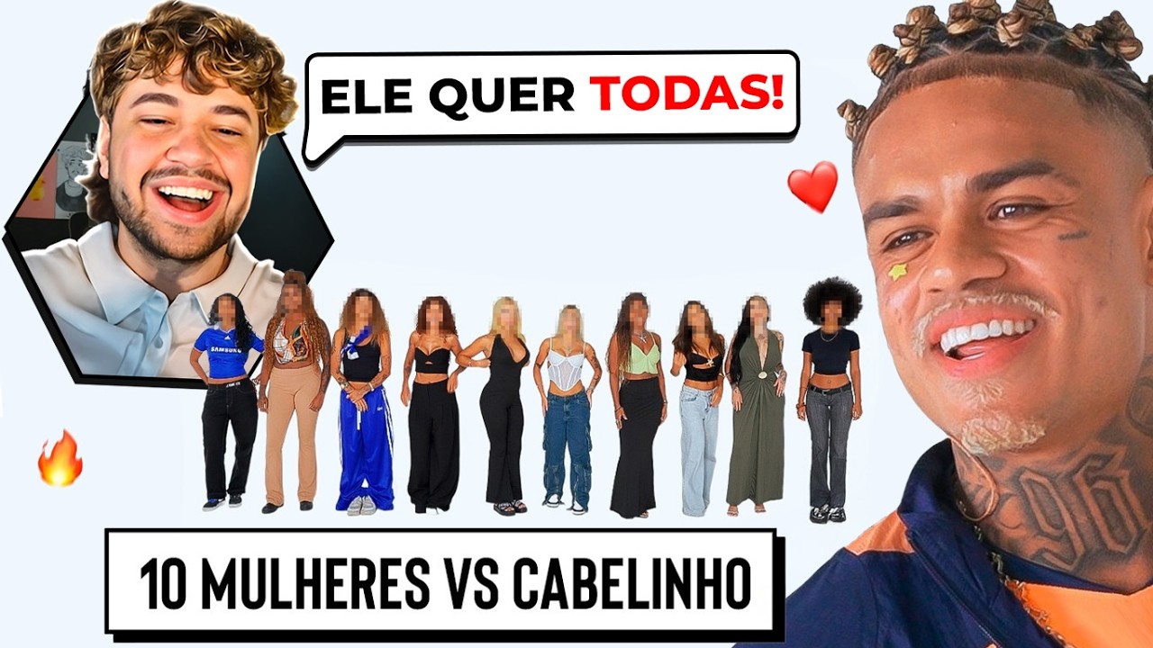 MC CABELINHO vs 10 MULHERES (ele quer todas?) - React Aqueles Caras