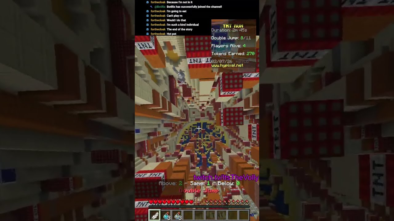 TNT RUN MINECRAFT STREAM