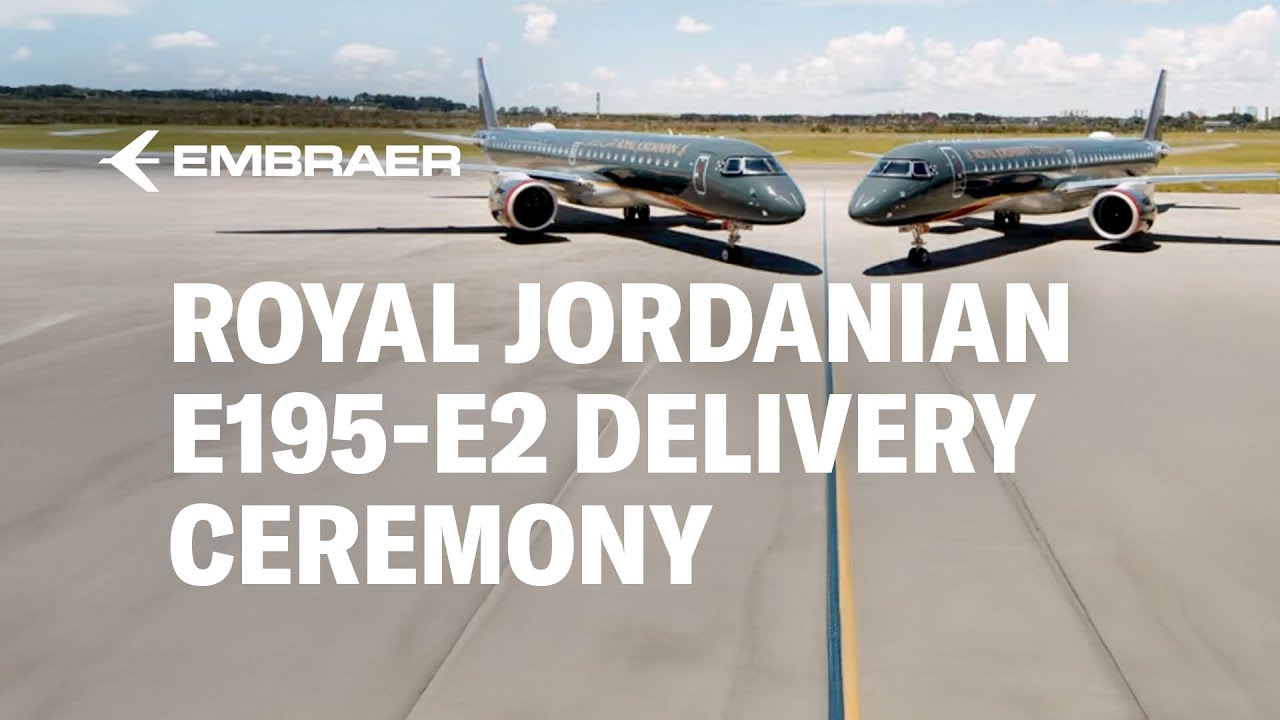 E195-E2 delivery ceremony to Royal Jordanian