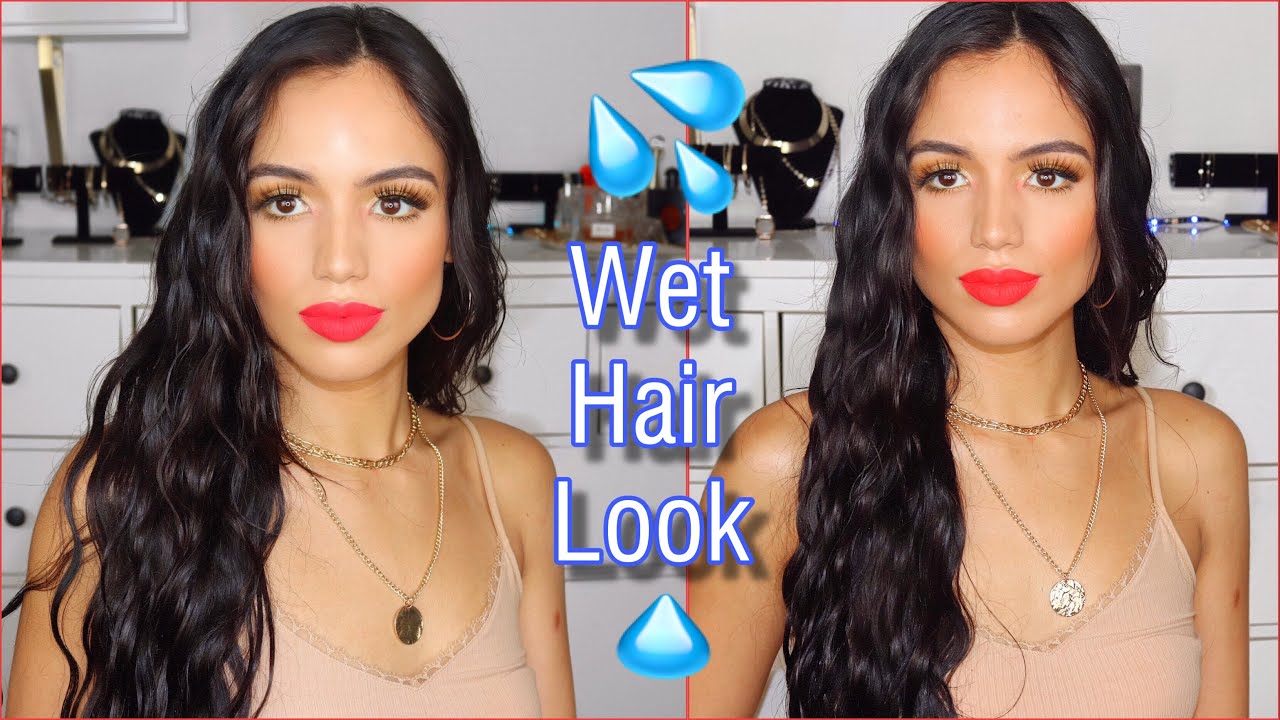 HOW TO: WET BEACHY WAVES | ultimate lazy girl hair| Janelle Mariss