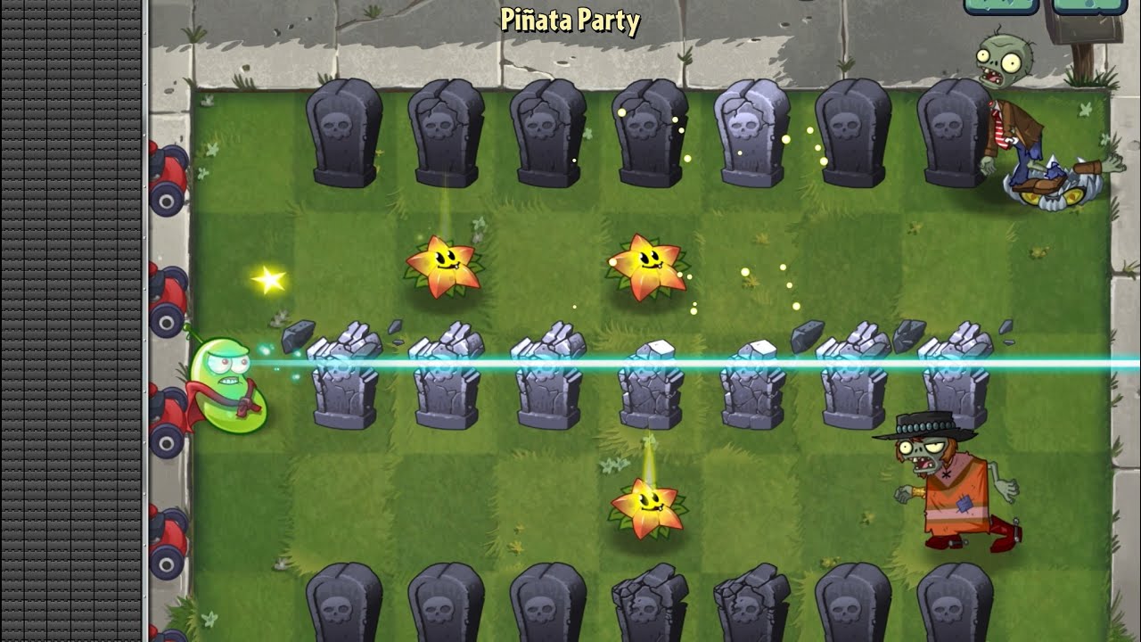 PvZ2 Plants vs Zombies 2 Piñata Party with Spikerock and Laser Bean