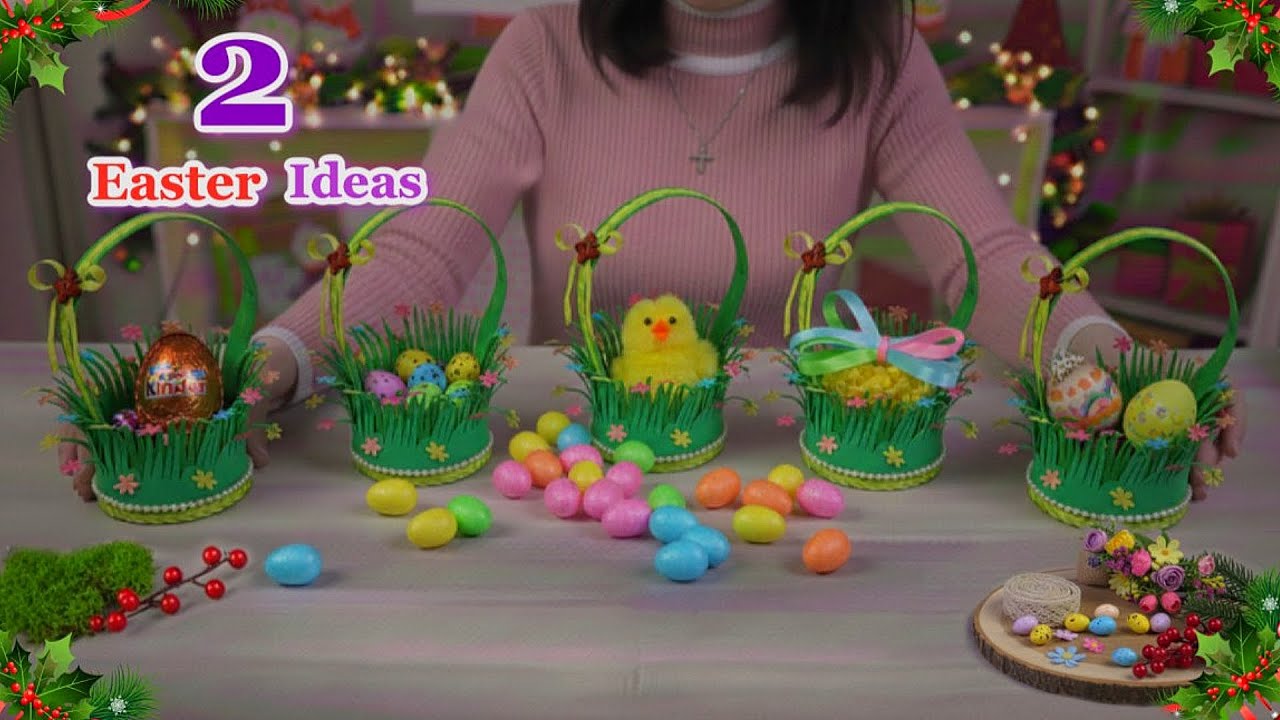 Идеи пасхальных украшений своими руками из простых обычных материалов | Простая идея пасхальной п...