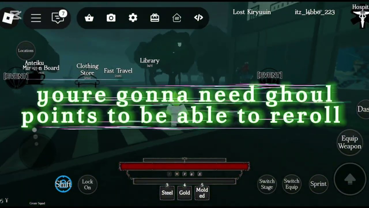 How to reroll kagune in Ghoul://Re