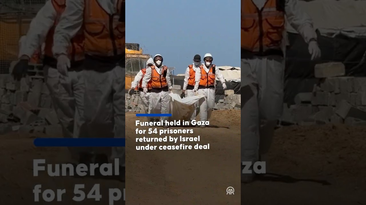 Funeral held in Gaza for 54 prisoners returned by Israel under ceasefire deal