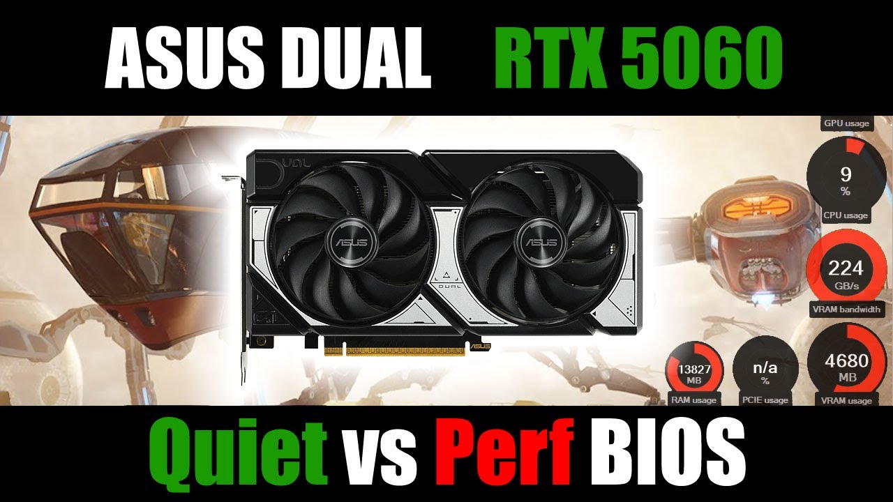 Asus DUAL RTX 5060 O8G | Quiet vs Perf BIOS