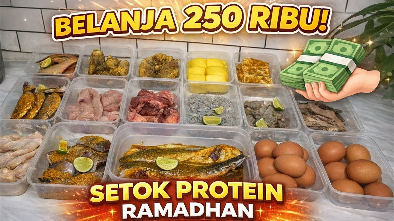 Belanja 250 ribu setok protein Ramadhan