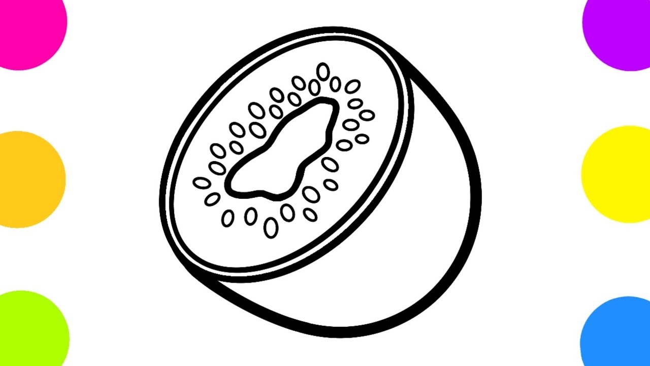 Desenhando - KIWI - Como desenhar uma kiwi passo a passo