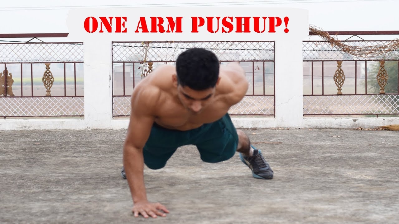 How to get your first One Arm Push-up! - One Hand Pushup Tutorial in Hindi