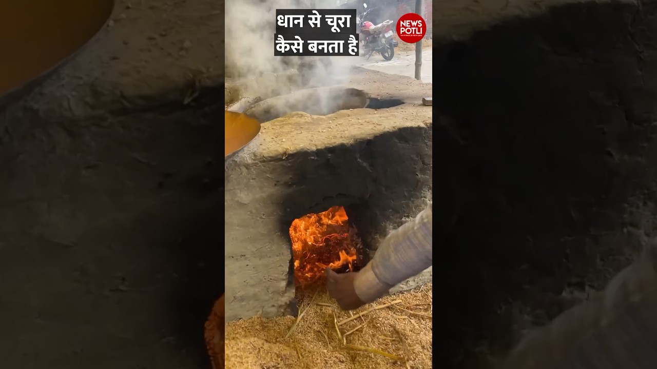 धान से पोहा (चूरा) कैसे बनता है? 😳 From Paddy to Phoa: A Glimpse of Traditional Process #shorts 🌾