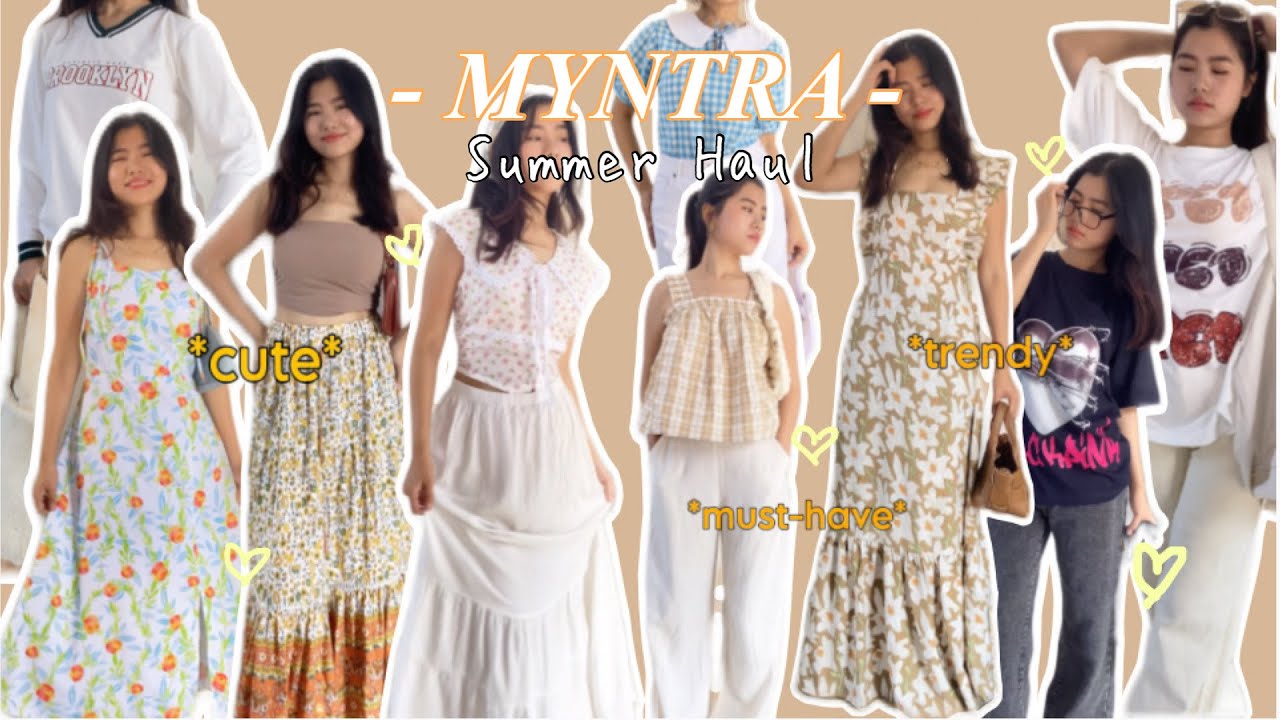 Myntra Summer Haul,starting from 300⚡️trendy,cute,aesthetic/Pinterest outfits 🍭 #Myntra