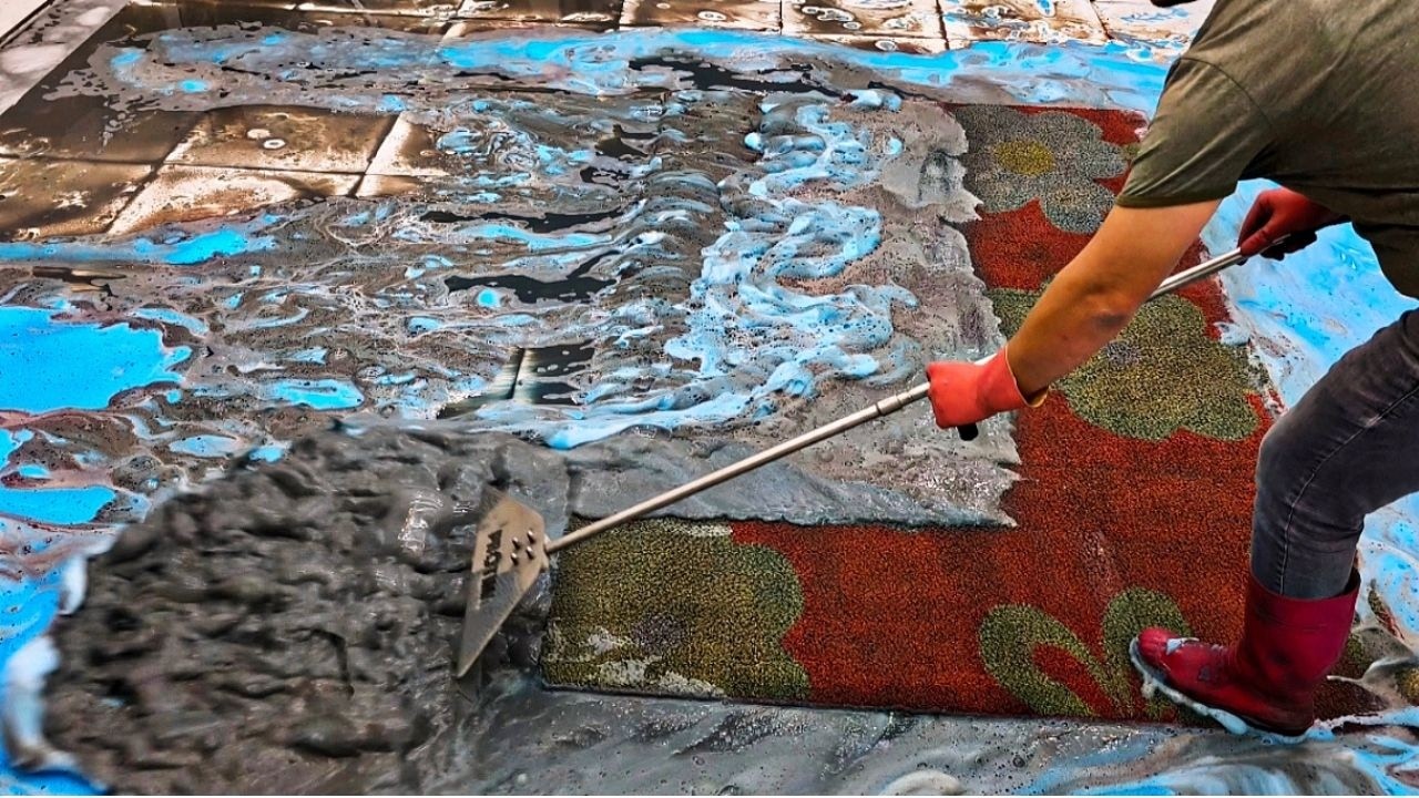 The Most Satisfying Carpet Washing Ever! (Relaxing Cleaning)