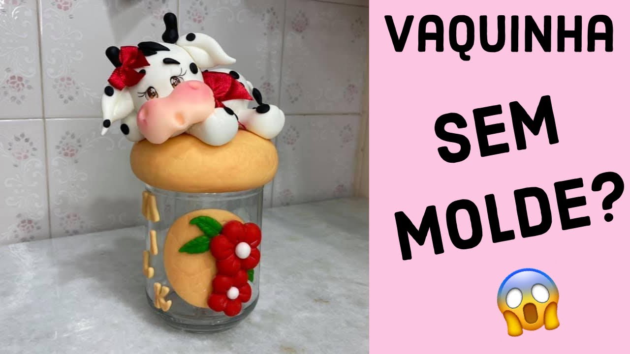 Pote de vaquinha Biscuit/sem moldes/ Patrícia Artesã 2° parte