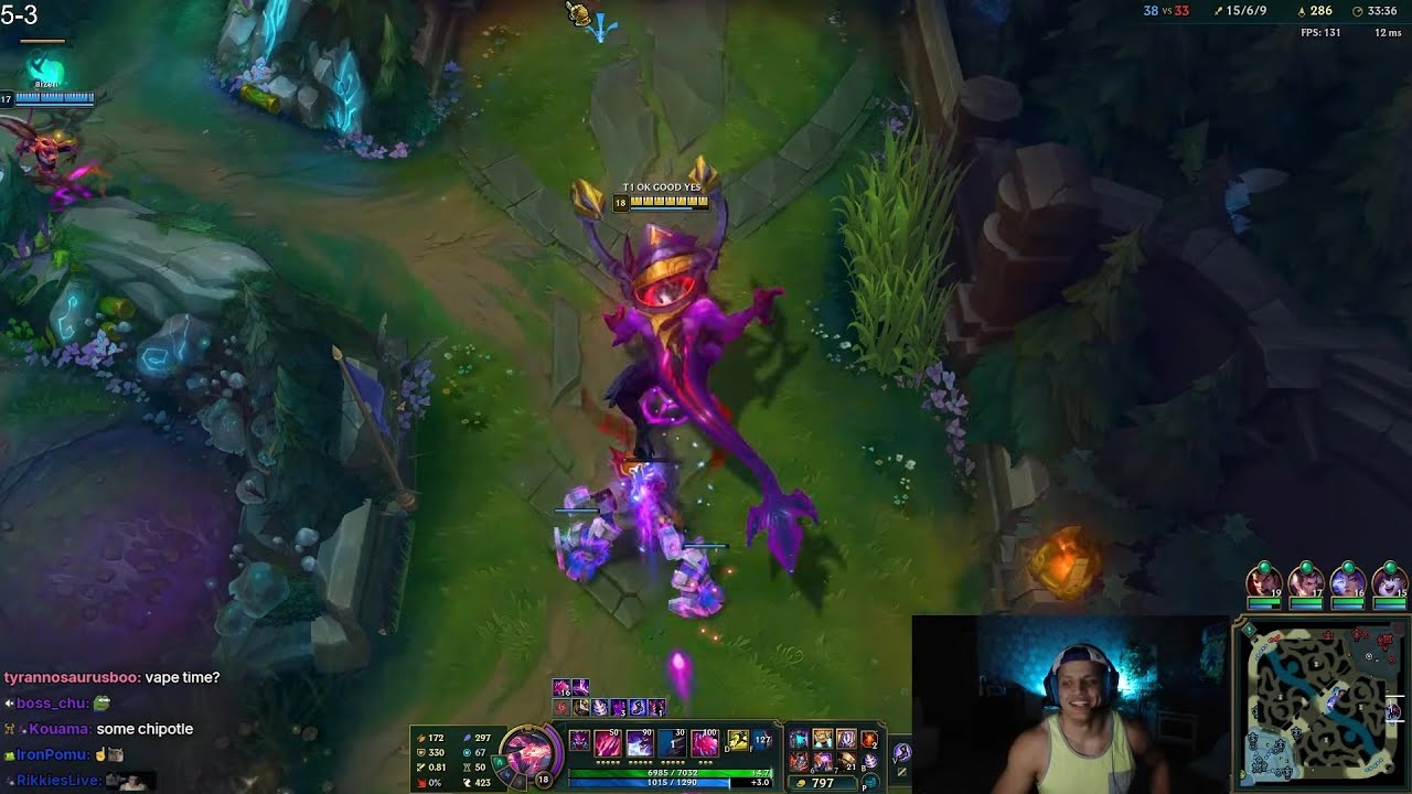 TYLER1 CHO'GATH MID: DROPPING ATOMIC BOMBS! 💣🦖