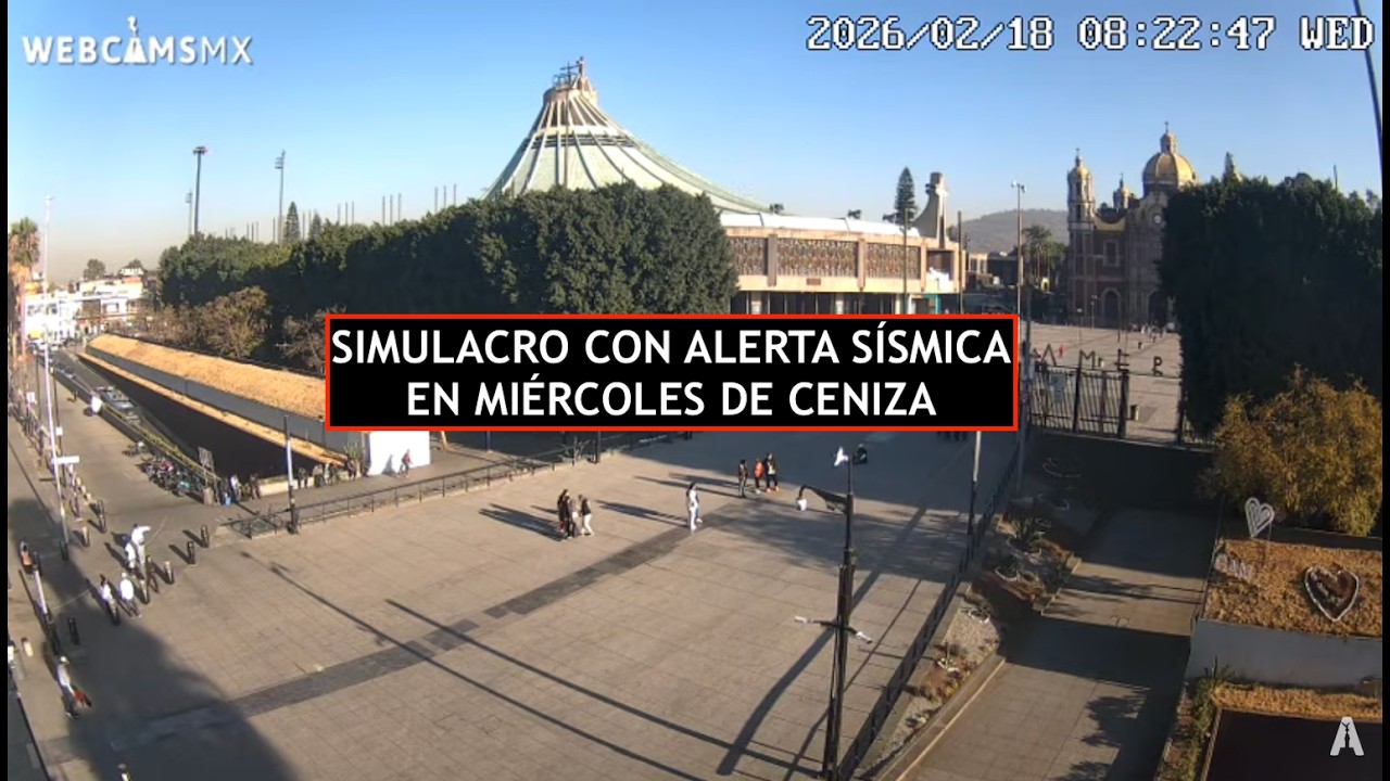 ⚠️ #CDMX ((HOY)) | #Simulacro #AlertaS&iacute;smica en #Mi&eacute;rcolesDeCeniza. #Bas&iacute;licaDeGuadalupe  #EnVivo