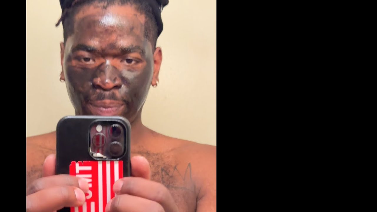 Shirtless Lens Tapping & Charcoal Peel-Off Mask ASMR | iPhone 15 Pro Max Sounds 🚫👕 -📱