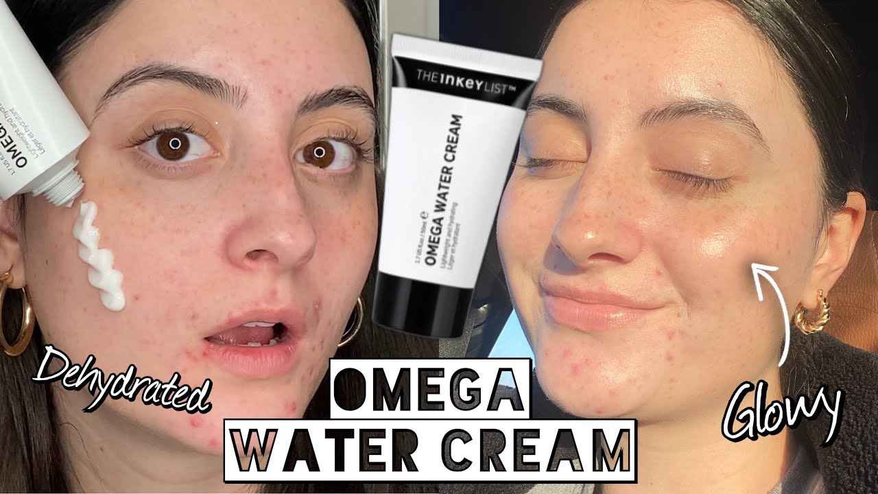 The Best Moisturizer?! THE INKEY LIST OMEGA WATER CREAM ON MY DRY, ACNE, SENSITIVE SKIN FOR 2 WEEKS