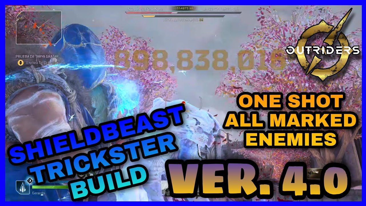 OUTRIDERS - One Shot Kills All Marked Enemies Ver. 4.0 - Shieldbeast Trickster Build
