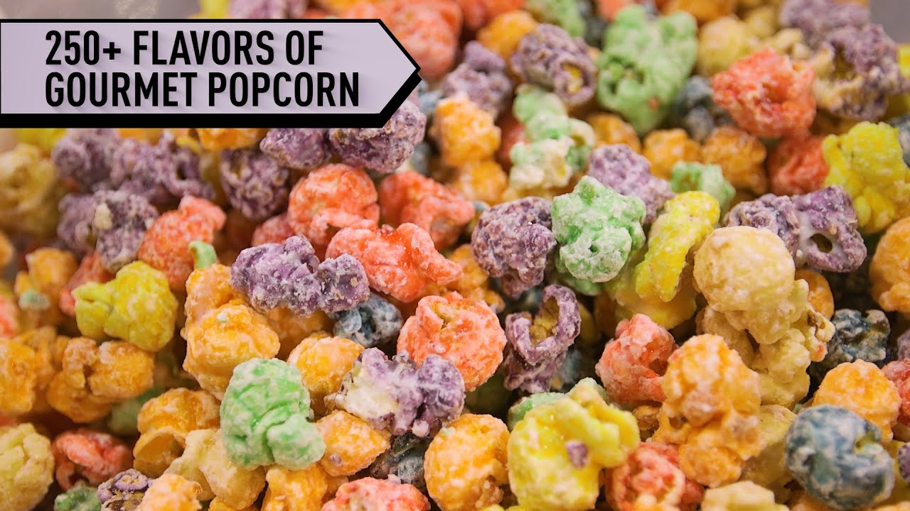 Popcorn World offers 250+ flavors of gourmet popcorn