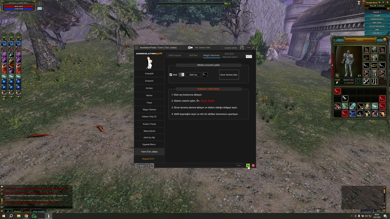 Annihilator Macro, Silah Yandığında Magic Hammer Basma - Ko Macro 2025