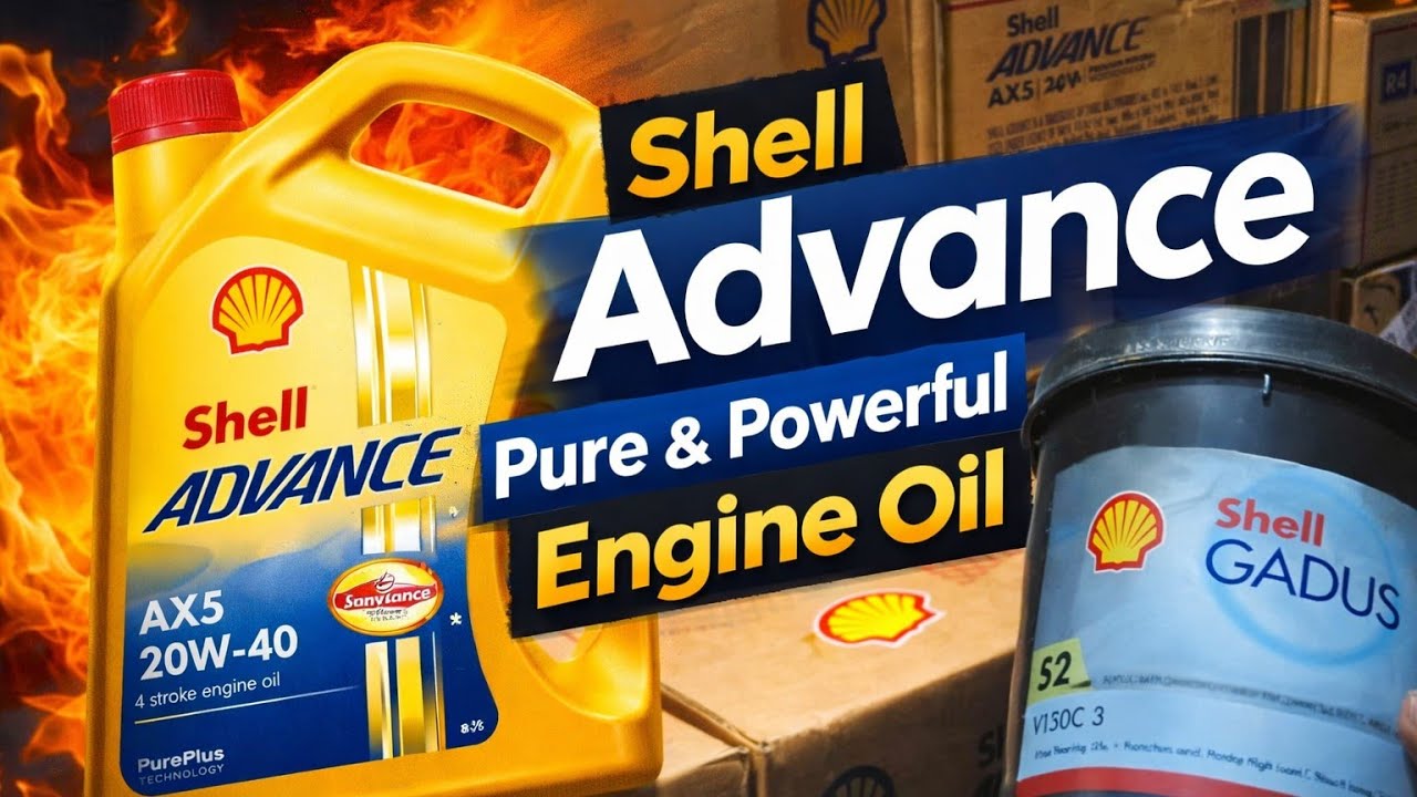 SHELL ADVANCE 💪 ! Pure And Power- ful Engine 🚂 OIL 🛢️! #shelladvance #engineoil 