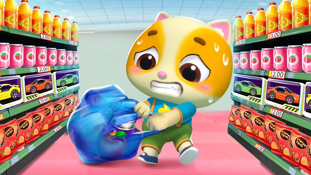 スーパーでおかいもの | 子供向けアニメ | 動画 | ネコネコかぞくショー | MeowMi Family Show