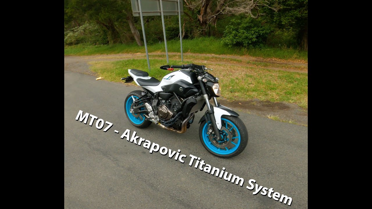 MT07 with Akrapovic in the Twisties