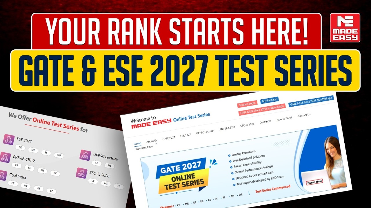 Stop Guessing, Start Ranking! GATE & ESE 2027-28 Online Test Series | MADE EASY