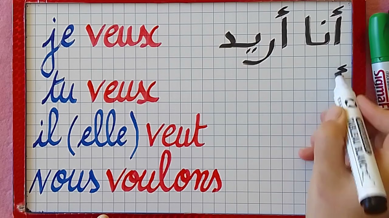 (الدرس 237)أروع شرح في درس تصريف فعل vouloir au présent