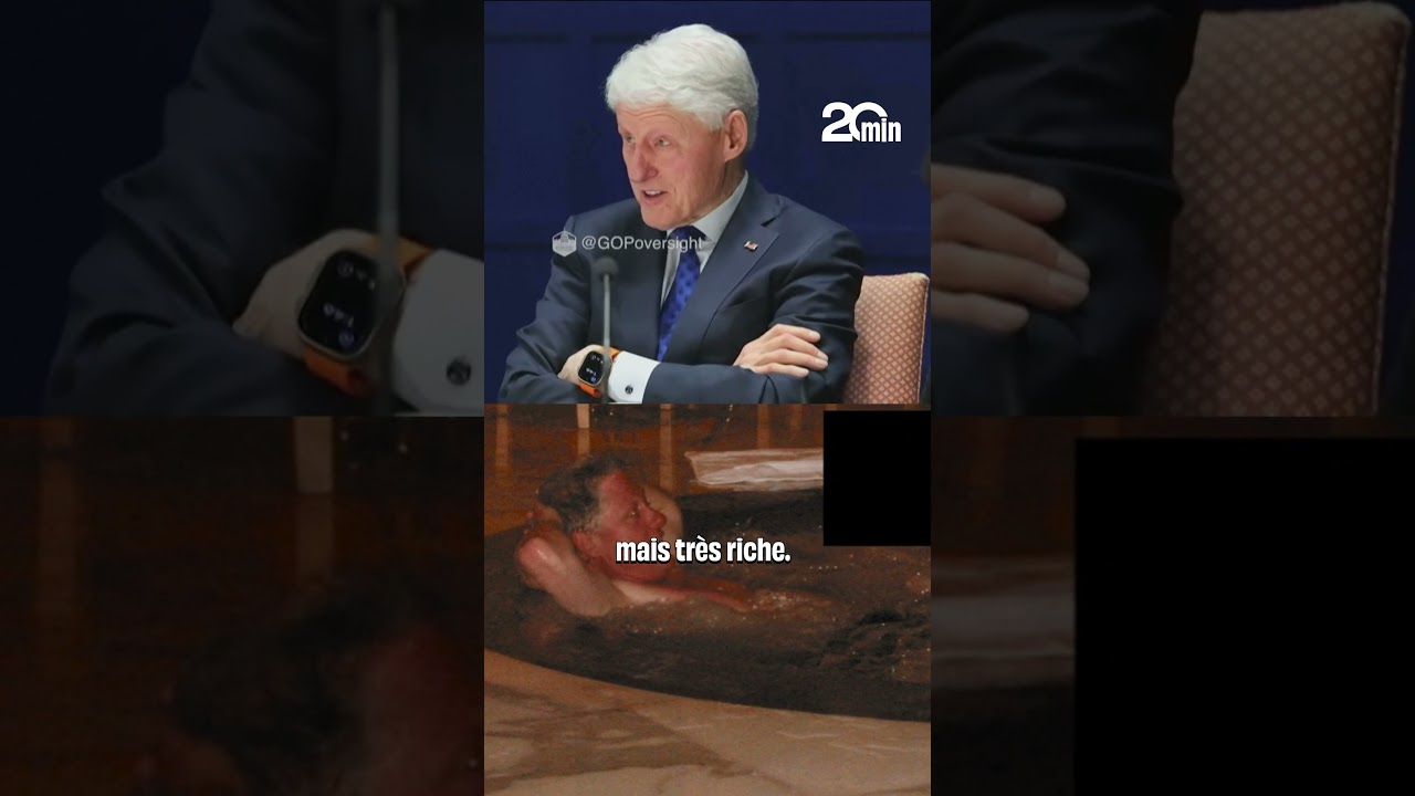 Affaire Epstein   l'ancien pr&eacute;sident Bill Clinton interrog&eacute; sur des photos de lui dans un jacuzzi