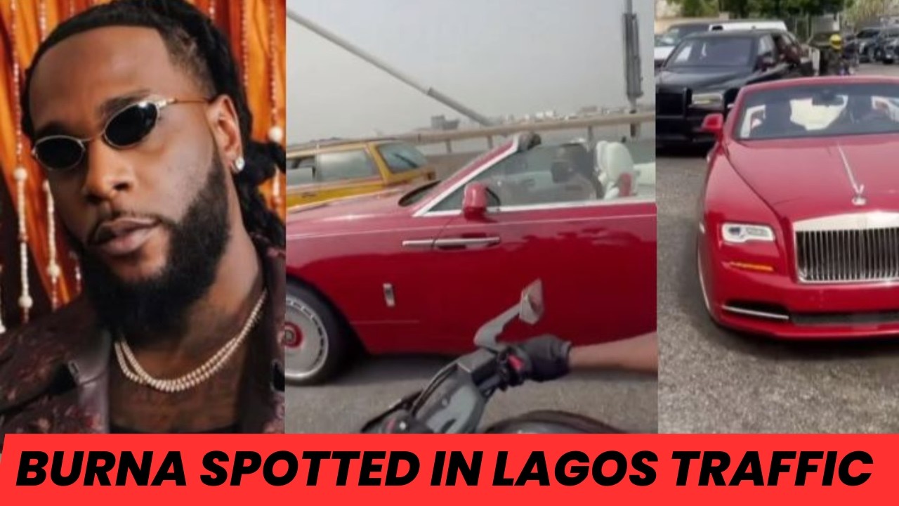 Burna Boy Is Back To Nigeria, Spotted In A Traffic In Lagos