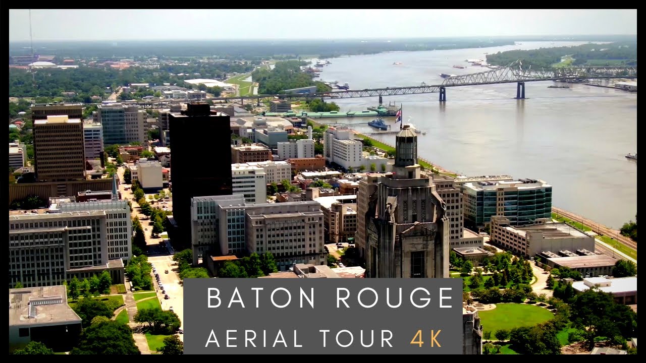 Downtown Baton Rouge -  4K AERIAL DRONE